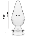 NEBULA SERIES BY IBIZA - MODEL 4 ANAL PLUG BOROSILICATE GLASS 11 X 5 CM CLEAR