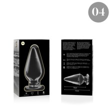 NEBULA SERIES BY IBIZA - MODEL 4 ANAL PLUG BOROSILICATE GLASS 11 X 5 CM CLEAR