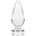 NEBULA SERIES BY IBIZA - MODEL 4 ANAL PLUG BOROSILICATE GLASS 11 X 5 CM CLEAR