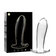 NEBULA SERIES BY IBIZA - MODEL 5 ANAL PLUG BOROSILICATE GLASS 12.5 X 3.5 CM CLEAR