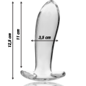 NEBULA SERIES BY IBIZA - MODEL 5 ANAL PLUG BOROSILICATE GLASS 12.5 X 3.5 CM CLEAR