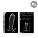 NEBULA SERIES BY IBIZA - MODEL 5 ANAL PLUG BOROSILICATE GLASS 12.5 X 3.5 CM CLEAR