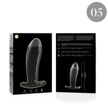 NEBULA SERIES BY IBIZA - MODELO 5 PLUG ANAL VIDRO BOROSILICADO 12,5 X 3,5 CM TRANSPARENTE