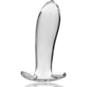 NEBULA SERIES BY IBIZA - MODEL 5 ANAL PLUG BOROSILICATE GLASS 12.5 X 3.5 CM CLEAR