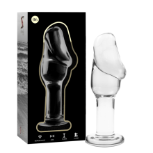 NEBULA SERIES BY IBIZA - MODEL 6 ANAL PLUG BOROSILICATE GLASS 12.5 X 4 CM CLEAR