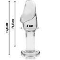 NEBULA SERIES BY IBIZA - MODELL 6 ANALPLUG BOROSILIKATGLAS 12,5 X 4 CM KLAR