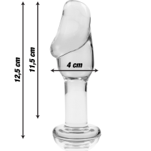 NEBULA SERIES BY IBIZA - MODELL 6 ANALPLUG BOROSILIKATGLAS 12,5 X 4 CM KLAR