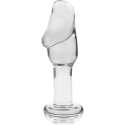 NEBULA SERIES BY IBIZA - MODELLO 6 PLUG ANALE VETRO BOROSILICATO 12,5 X 4 CM TRASPARENTE