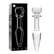 NEBULA SERIES BY IBIZA - MODEL 7 ANAL PLUG BOROSILICATE GLASS 13.5 X 3 CM CLEAR