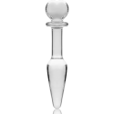 NEBULA SERIES BY IBIZA - MODEL 7 ANAL PLUG BOROSILICATE GLASS 13.5 X 3 CM CLEAR