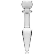 NEBULA SERIES BY IBIZA - MODEL 7 ANAL PLUG BOROSILICATE GLASS 13.5 X 3 CM CLEAR