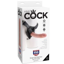 KING COCK - HARNESS COM PÊNIS NATURAL REALISTA 20,3 CM