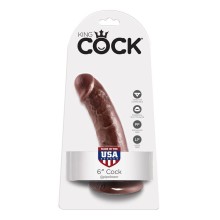 KING COCK 6" COCK BROWN 15.2 CM