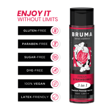 BRUMA - PREMIUM-MASSAGEÖL MIT WÄRMEEFFEKT, ERDBEERE-GESCHMACK 3
