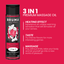 BRUMA - PREMIUM-MASSAGEÖL MIT WÄRMEEFFEKT, ERDBEERE-GESCHMACK 3
