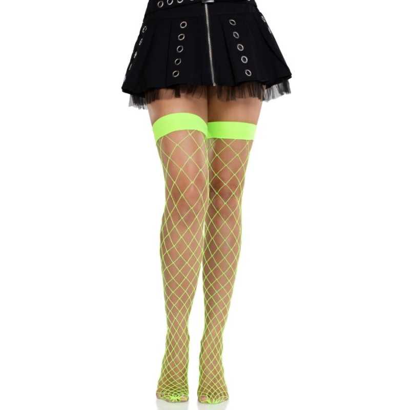 LEG AVENUE - BREITE NETZSTRUMPFHOSEN NEONGRÜN