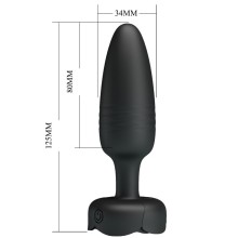 PRETTY LOVE - TARION PLUG ANALE CON LUCE LED NERO 12,5 CM