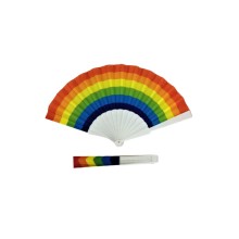 PRIDE - LEQUE DE MADEIRA COM BANDEIRA DE ARCO-ÍRIS