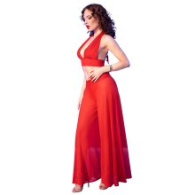 CHILIROSE - CR 4857 CONJUNTO DE BLUSA E CALÇA VERMELHA TAMANHO GG
