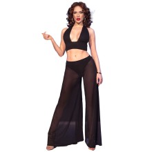 CHILIROSE - CR 4857 CONJUNTO DE BLUSA E CALÇA PRETA TAMANHO GG