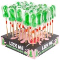 SECRETPLAY - ESPOSITORE DI LECCA-LECCA A FORMA DI PENE ALLA MENTA CON EFFETTO FREDDO (40 UNITÀ)