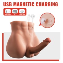 XISE - BERTLETT DILDO ASS DILDO REALISTA E ÂNUS MASTURBADOR POSIÇÃO FRONTAL COM IMPULSIONAMENTO 18 CM
