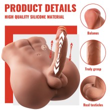 XISE - BERTLETT DILDO ASS GODE RÉALISTE ET MASTURBATEUR ANUS POSITION FRONTALE AVEC POUSSÉE 18 CM