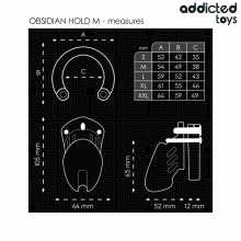 ADDICTED TOYS LOCKED - GABBIA PER PENE OBSIDIAN HOLD TAGLIA M