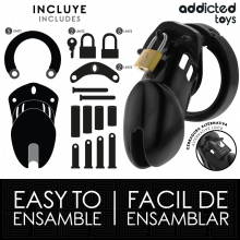 ADDICTED TOYS LOCKED - OBSIDIAN HOLD PENISKÄFIG GRÖSSE M