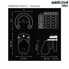 ADDICTED TOYS LOCKED - GABBIA PER PENE OBSIDIAN HOLD TAGLIA S