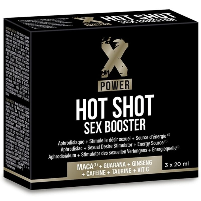 X POWER - HOT SHOT SEX BOOSTER AUMENTA LA LIBIDO 3 X 20 ML