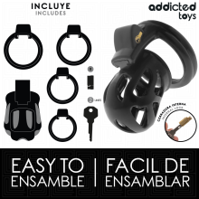 ADDICTED TOYS LOCKED - SILENT KEEP PENIS CAGE 7.5 CM