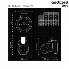 ADDICTED TOYS LOCKED - SILENT KEEP PENIS CAGE 7.5 CM