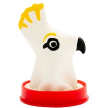 CONDOMERIE - PRESERVATIVOS NOVIDADES PINTADOS À MÃO PAPAGAIO BRANCO