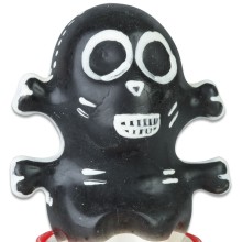 CONDOMERIE - PRESERVATIVI NOVITÀ DIPINTI A MANO TESCHIO MODELLO NERO 1