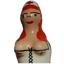 CONDOMERIE - HANDBEMALTE NEUHEITSKONDOME KRANKENSCHWESTER ROTHAARIG
