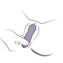 ROCKS-OFF - GLOW GIRL VIBE VIBRADOR DISCRETO ROXO PARA PONTO G