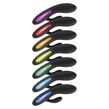 TOYJOY - SCHWARZER KANINCHENVIBRATOR MIT SPEKTAKULÄREM LICHT