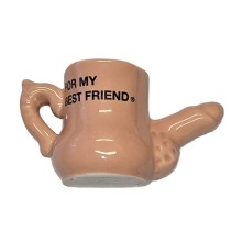 DIABLO PICANTE CANECA MAGNET DE CERÂMICA COM PÊNIS ELEVADO “PARA MEU MELHOR AMIGO”