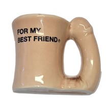 DIABLO PICANTE CANECA MAGNET DE CERÂMICA COM ALÇA DE PÊNIS “PARA MEU MELHOR AMIGO”
