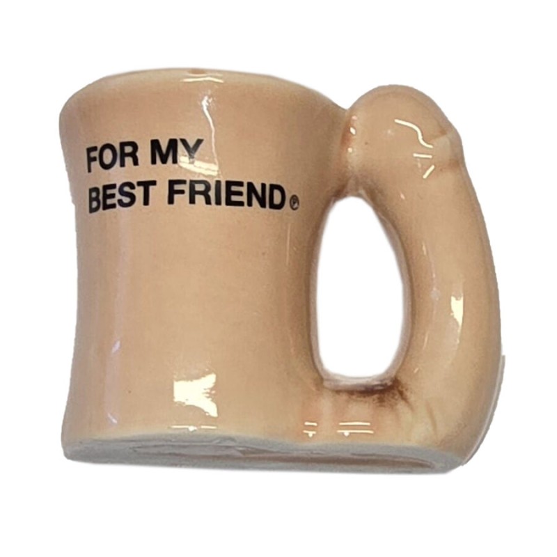 DIABLO PICANTE KERAMIKBECHER-MAGNET MIT PENISGRIFF „FÜR MEINEN BESTEN FREUND“