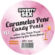 DIABLO PICANTE - 20 BALAS PARA PÊNIS COM SABOR DE GIN TÔNICA