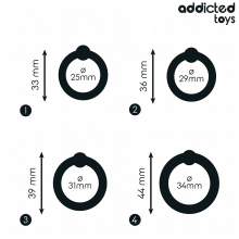 ADDICTED TOYS - LOT D'ANNEAUX EN SILICONE À PRESSION