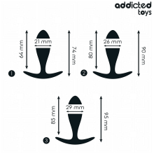 ADDICTED TOYS - 3ER-SET ANALPLUG MODELL 2