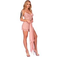 LIVCO CORSETTI FASHION - HYEONA 1710 BABYDOLL + TANGA ROSE XL