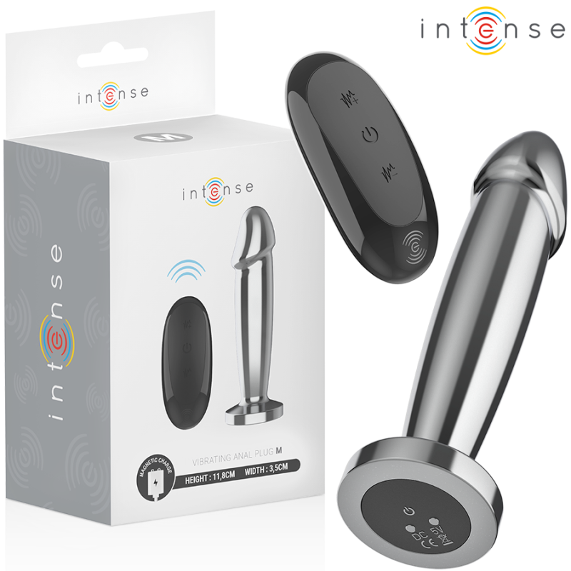 INTENSE - ANAL PLUG 10 VIBRATIONEN METALLDILDO MIT FERNBEDIENUNG M