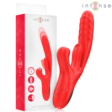 INTENSE - VIBRADOR MULTIFUNCIONAL KAROL THRUST STIMULATION ONDAS ESTIMULANTES VERMELHO