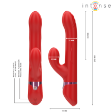 INTENSE - LELE VIBRADOR MULTIFUNCIONAL ROTATIVO OSCILAÇÃO ESTIMULAÇÃO VERMELHO