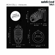 ADDICTED TOYS LOCKED - IRON CELL METAL PENIS CAGE 5 CM SIZE L