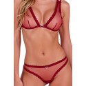 PASSION - BELISSANA BH + STRING SET BURGUNDERROT S/M